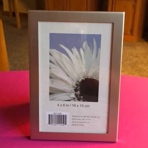 NWT - 4X6 Silver Picture Frame-Frosted Finish